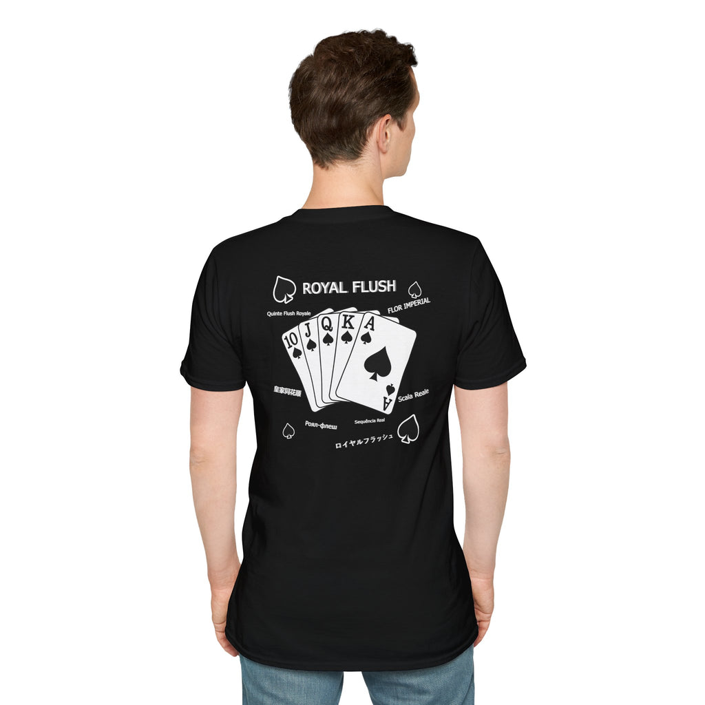 Royal Flush Poker T-Shirt - Card Hand Diagram Tee