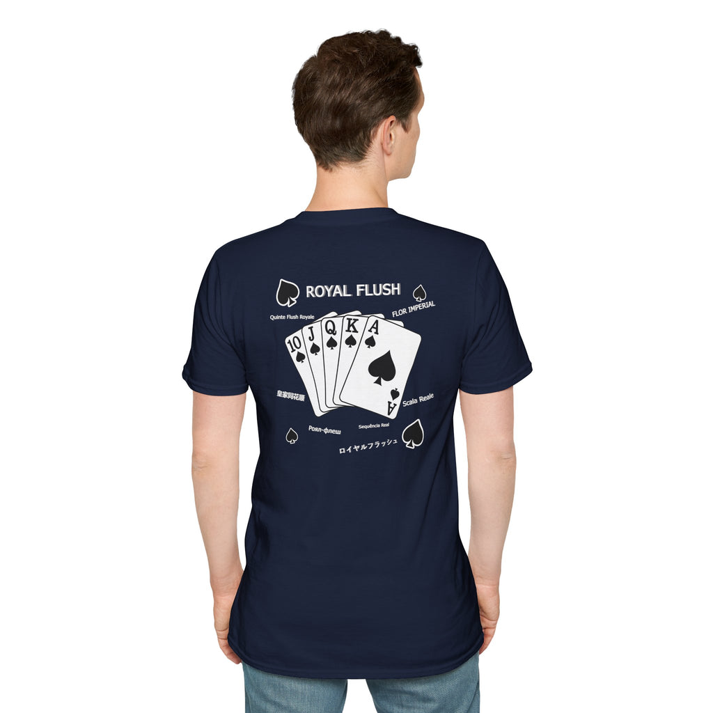 Royal Flush Poker T-Shirt - Card Hand Diagram Tee