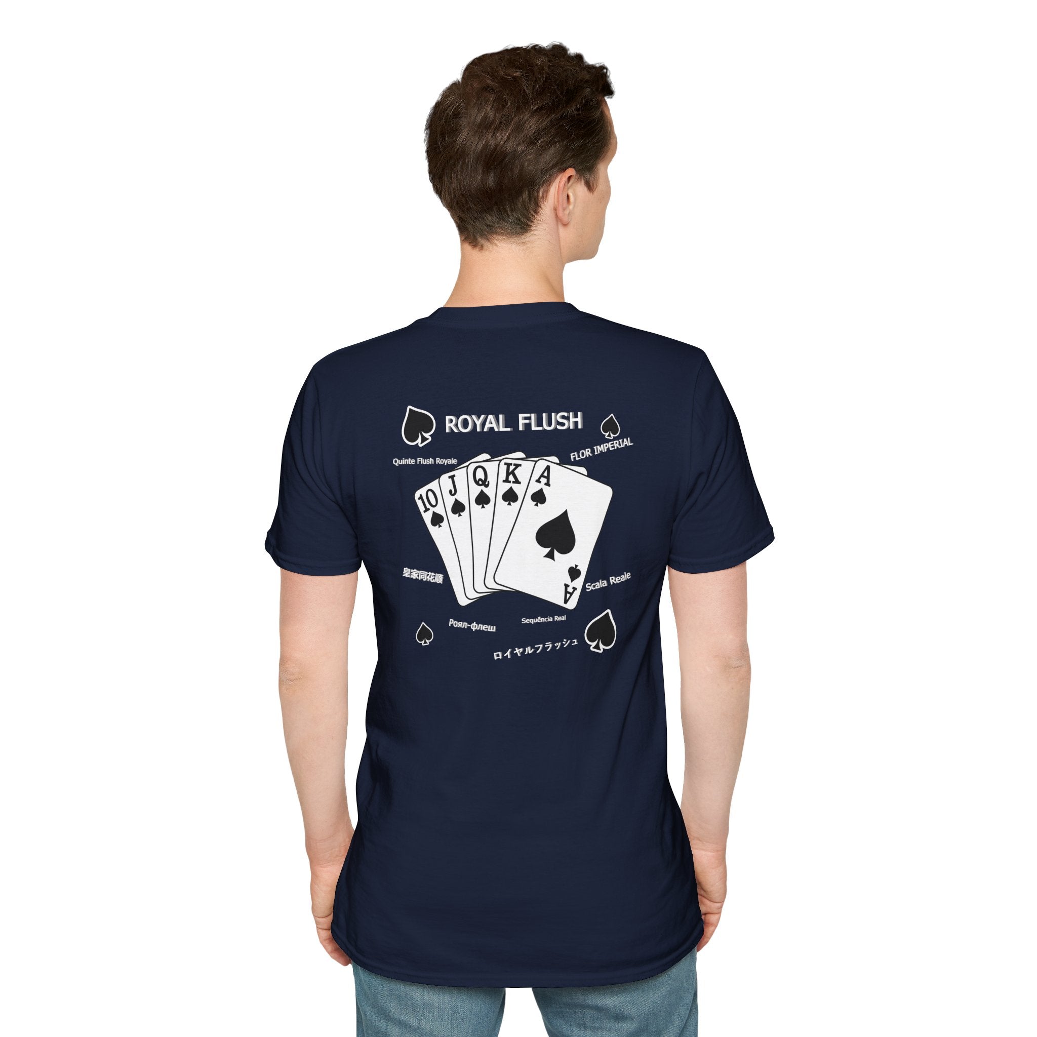 Royal Flush Poker T-Shirt - Card Hand Diagram Tee
