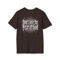 Christian T-Shirt - "Don't Lose the Fear of God" Cross Graphic Tee