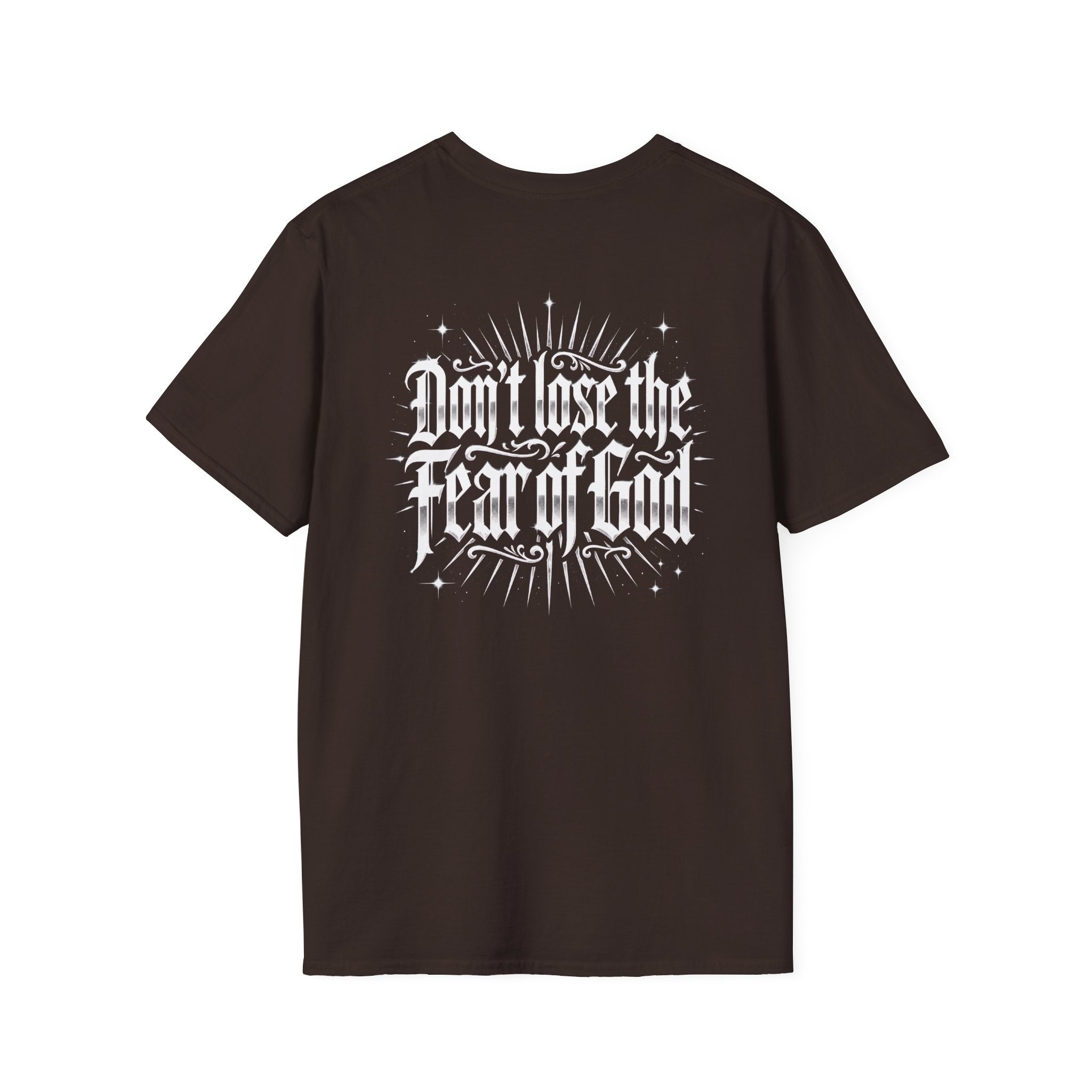 Christian T-Shirt - "Don't Lose the Fear of God" Cross Graphic Tee