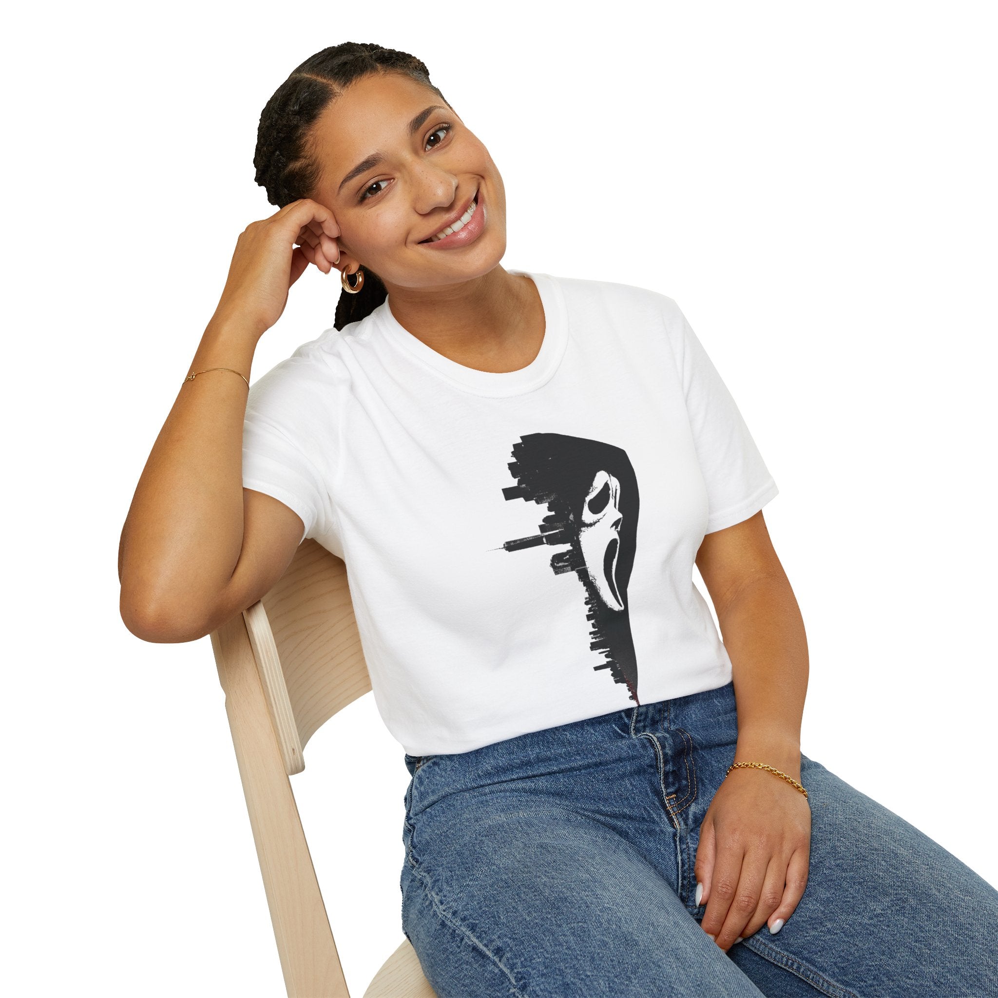 Ghost Face Graphic T-Shirt - Horror Tee