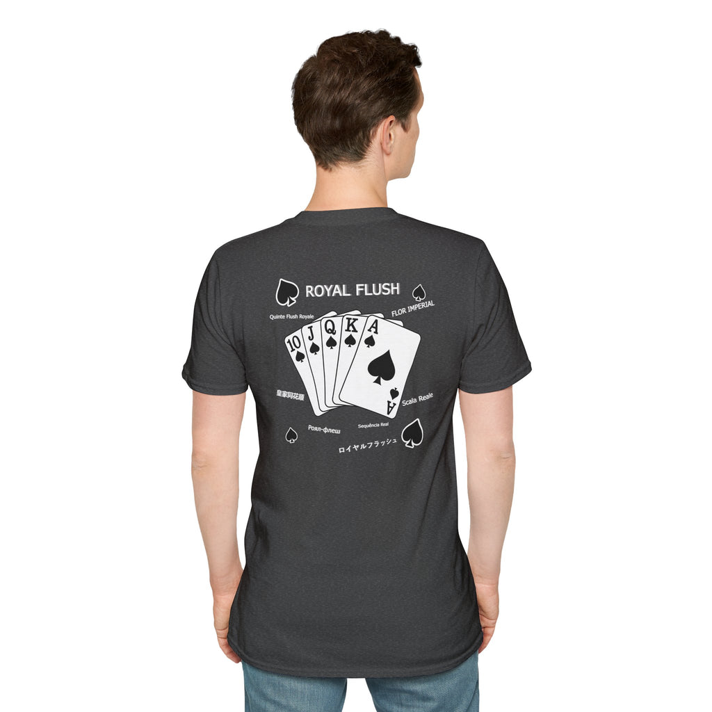 Royal Flush Poker T-Shirt - Card Hand Diagram Tee