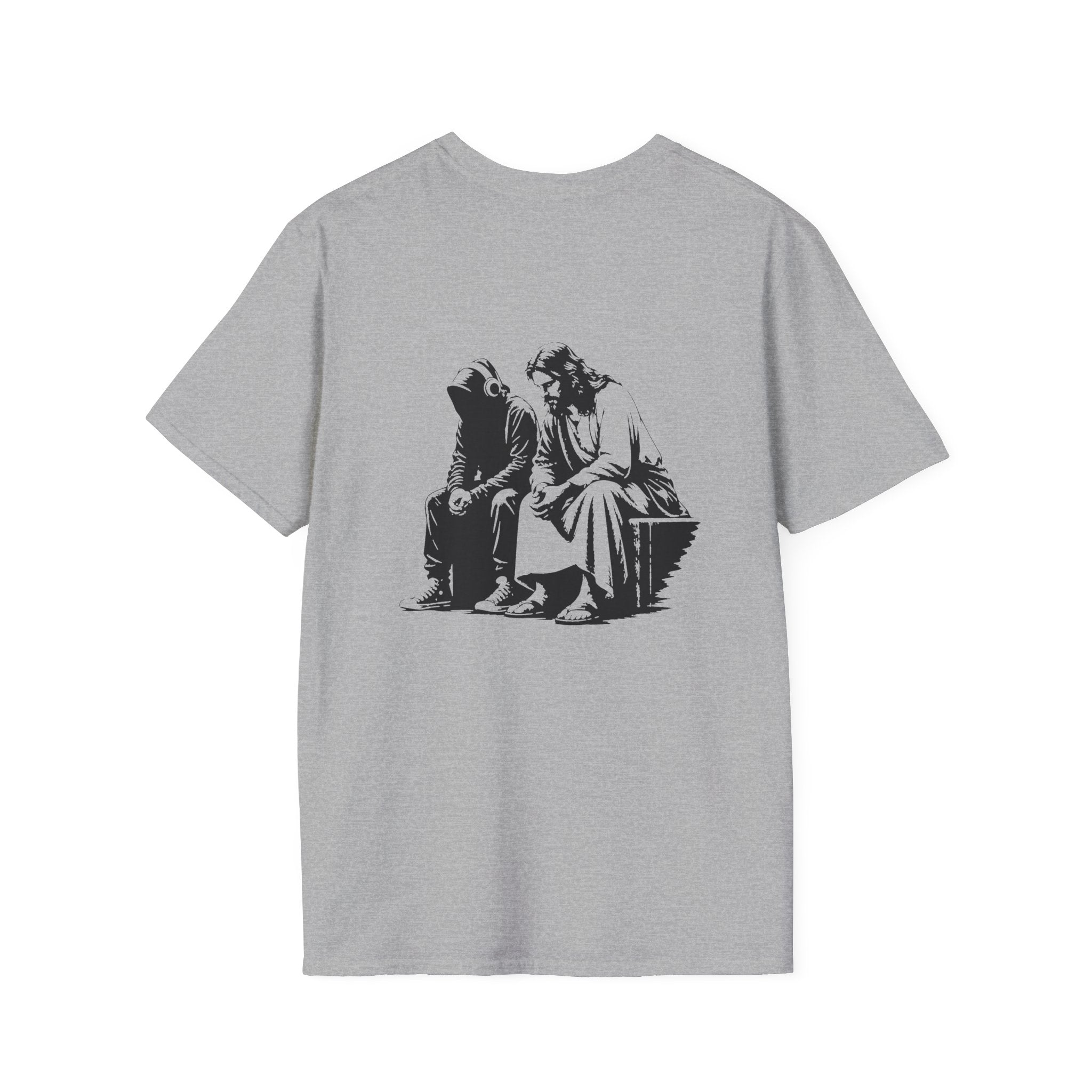 Faith Graphic T-Shirt - "In God We Trust" Cross & Jesus Back Print