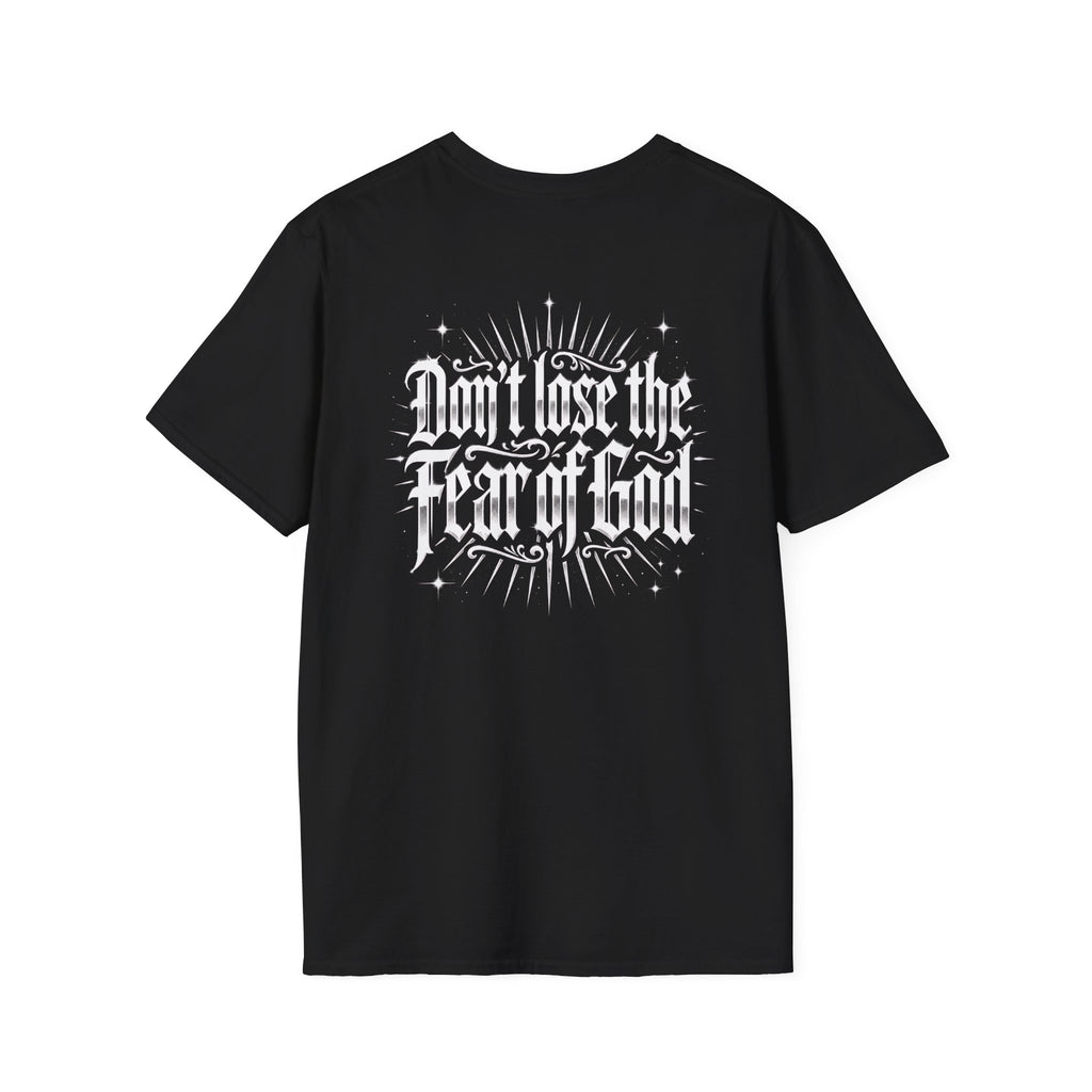 Christian T-Shirt - "Don't Lose the Fear of God" Cross Graphic Tee