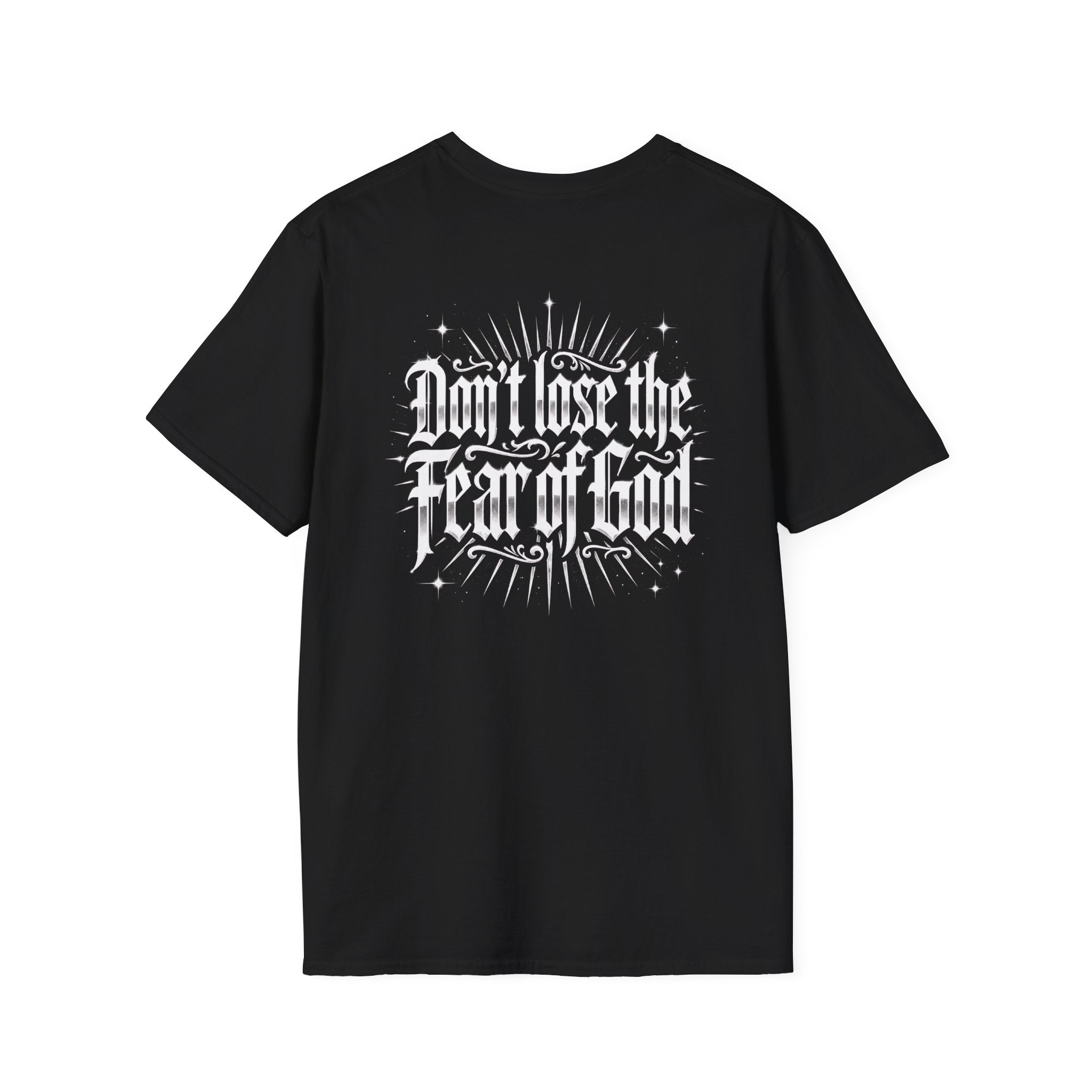 Christian T-Shirt - "Don't Lose the Fear of God" Cross Graphic Tee