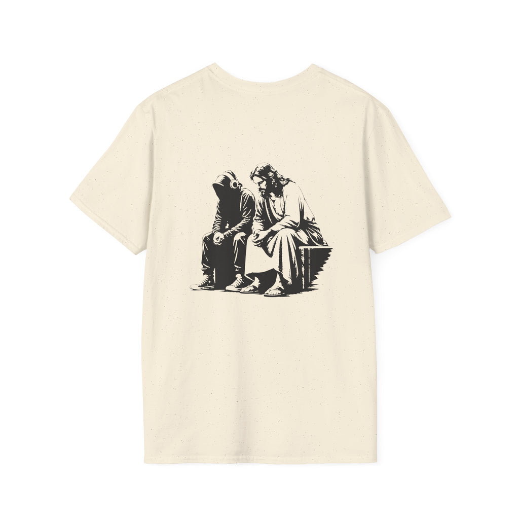 Faith Graphic T-Shirt - "In God We Trust" Cross & Jesus Back Print