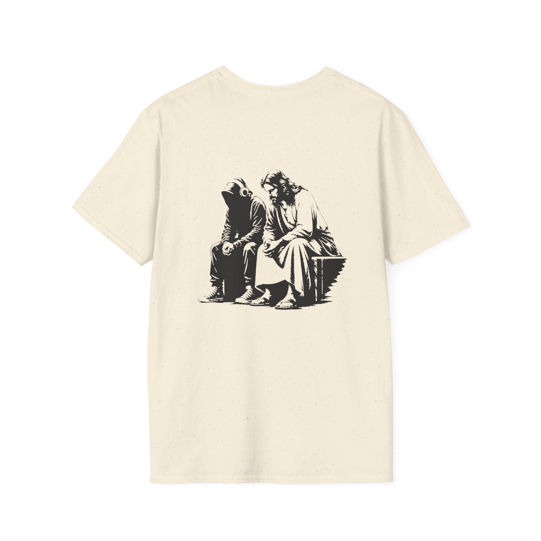 Faith Graphic T-Shirt - "In God We Trust" Cross & Jesus Back Print