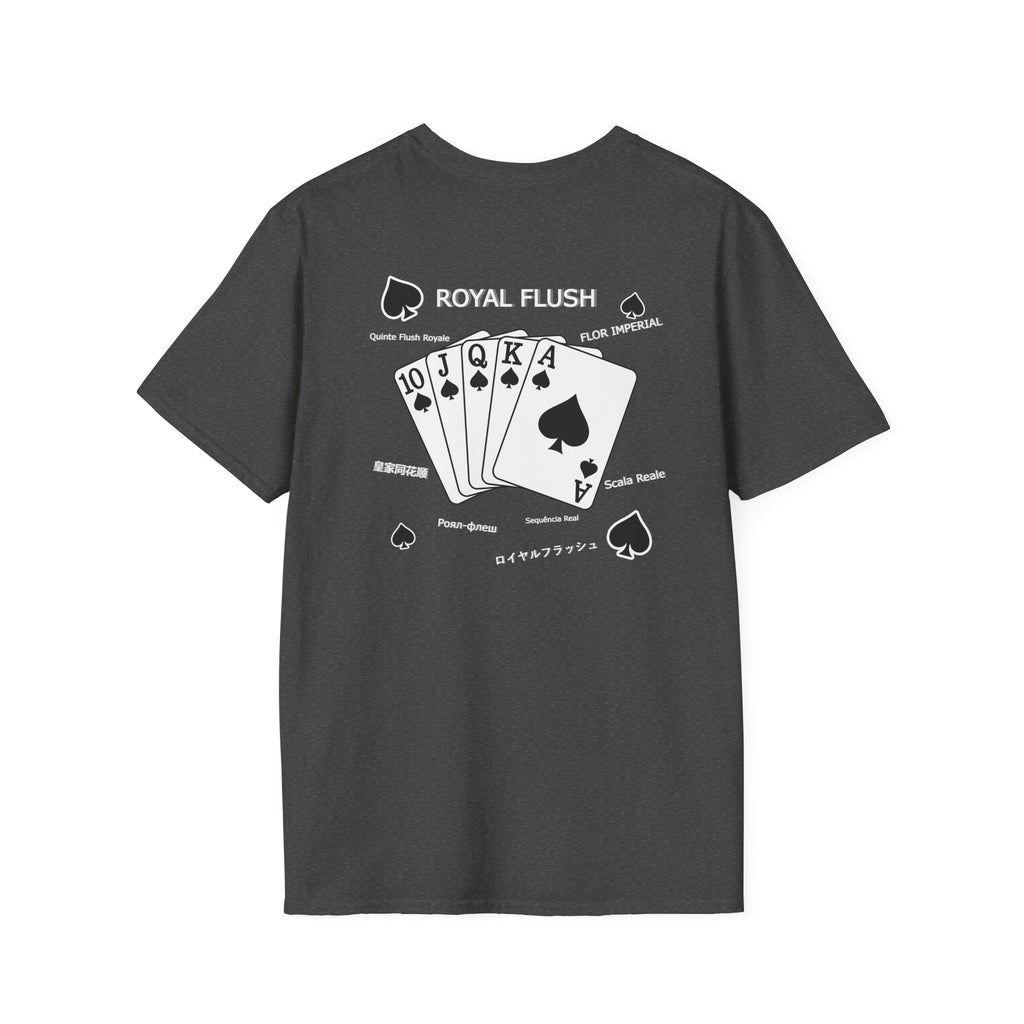 Royal Flush Poker T-Shirt - Card Hand Diagram Tee
