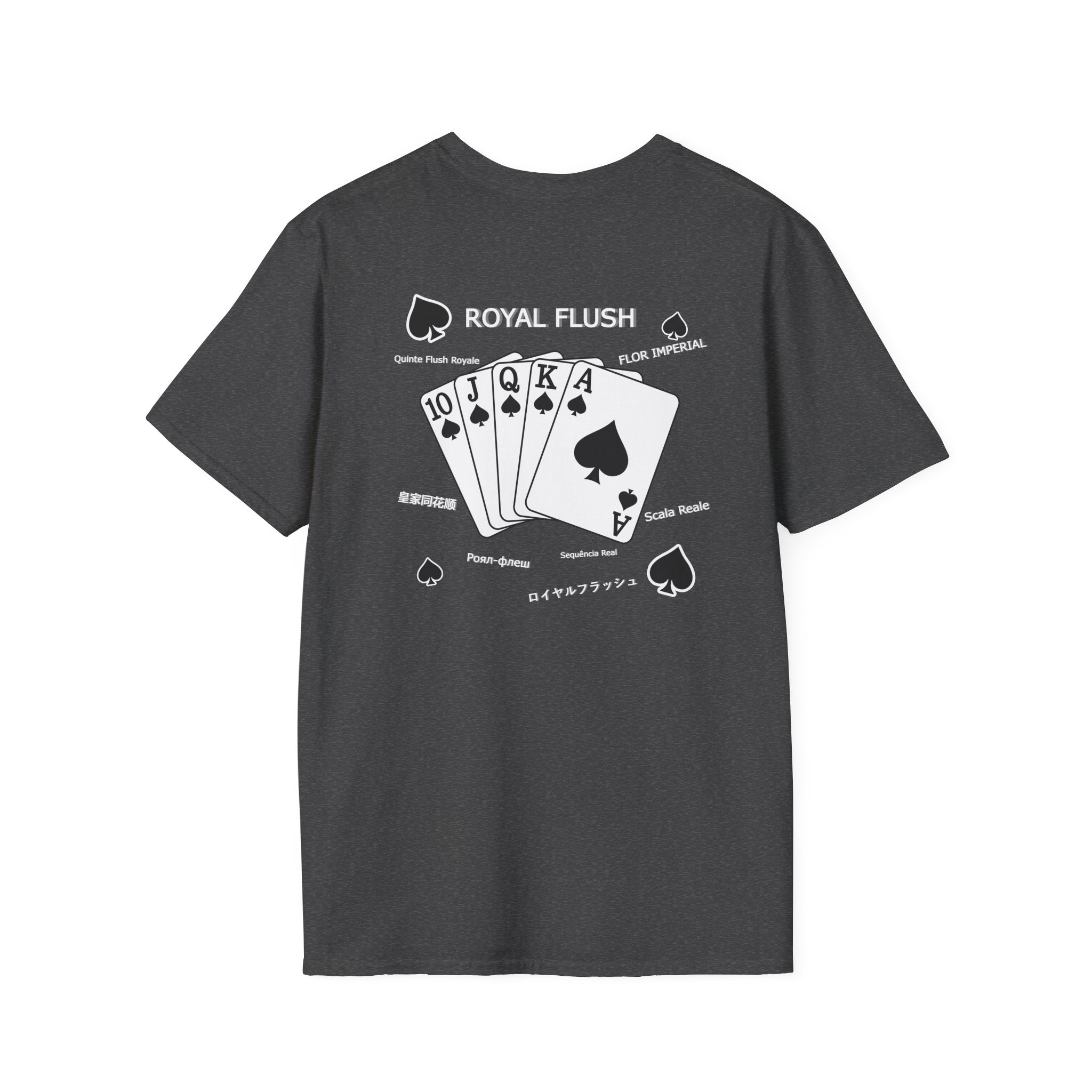 Royal Flush Poker T-Shirt - Card Hand Diagram Tee