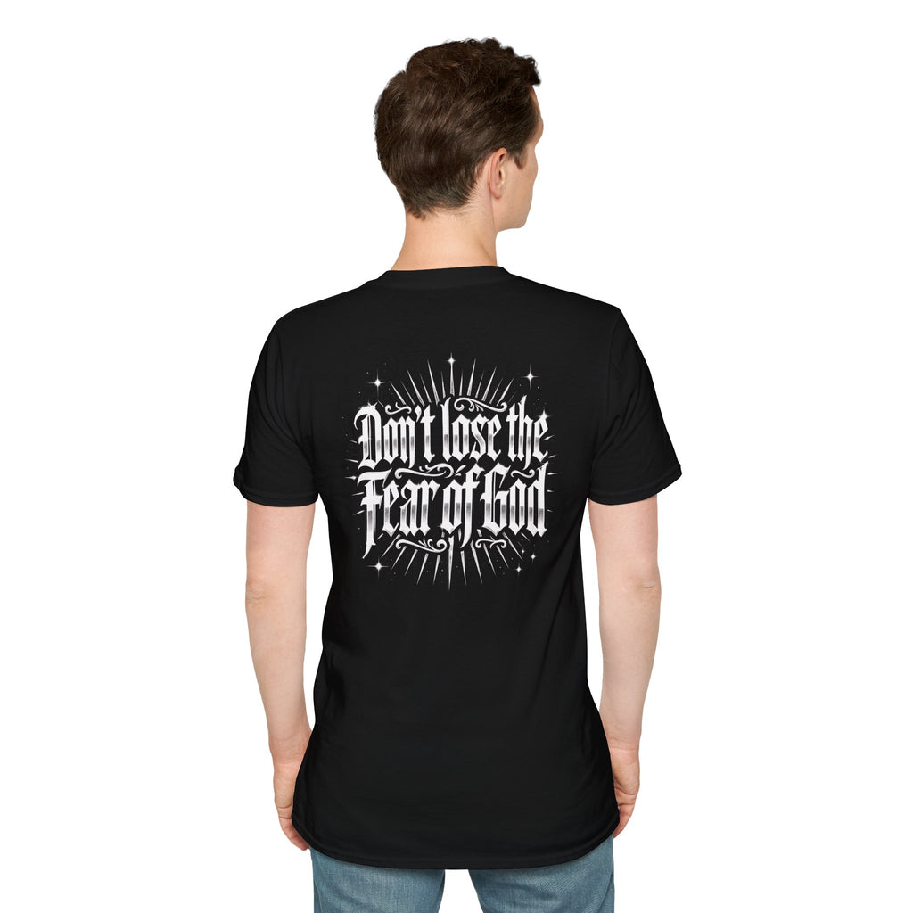 Christian T-Shirt - "Don't Lose the Fear of God" Cross Graphic Tee