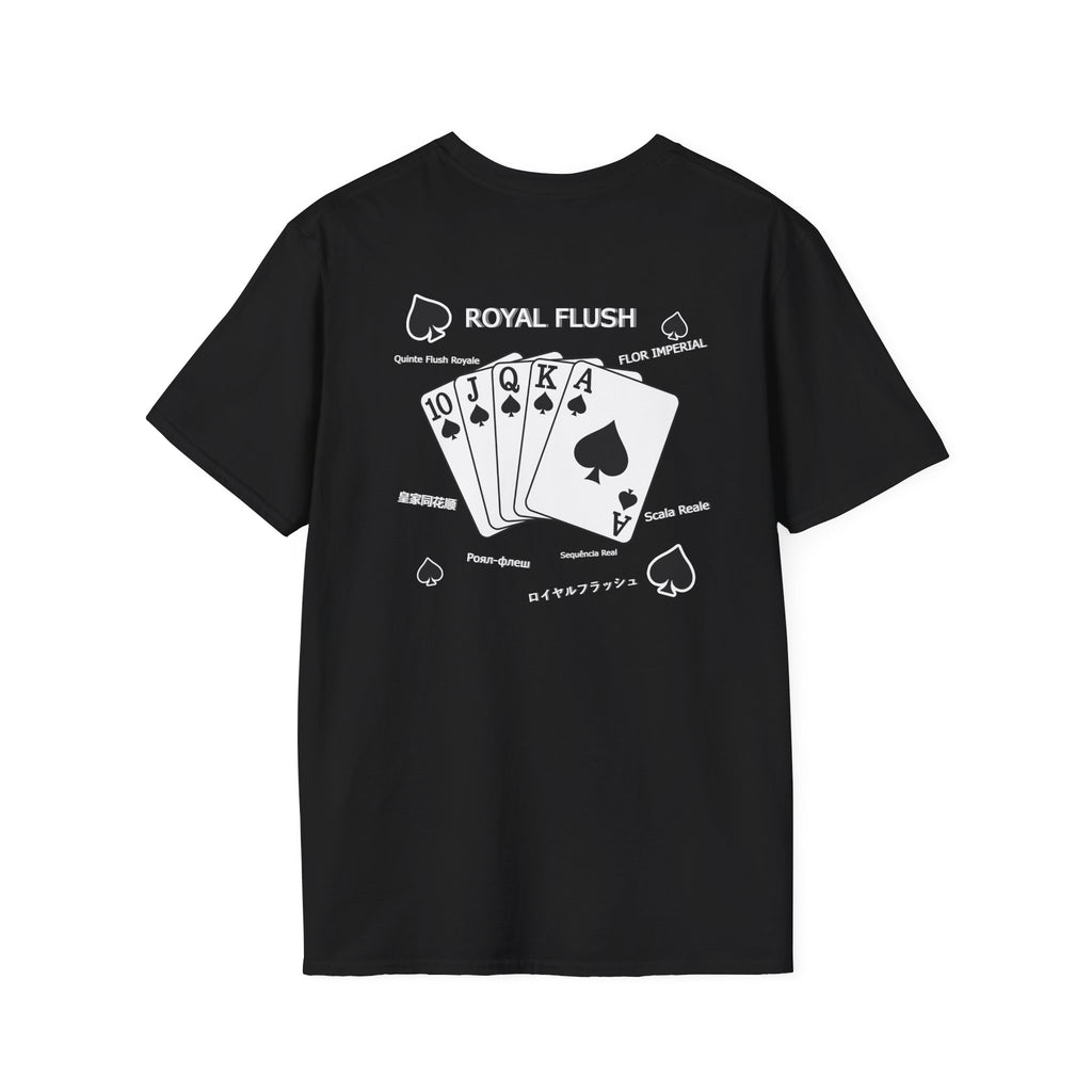 Royal Flush Poker T-Shirt - Card Hand Diagram Tee
