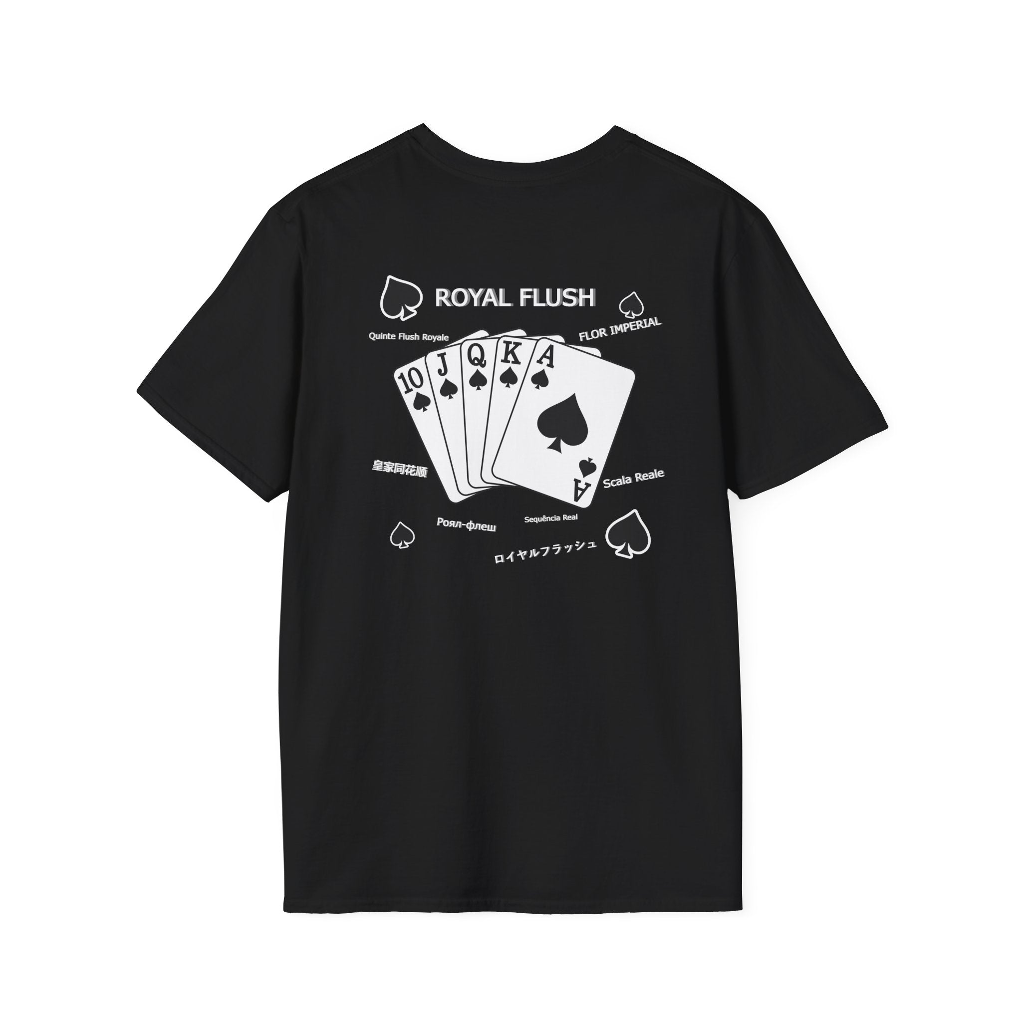 Royal Flush Poker T-Shirt - Card Hand Diagram Tee
