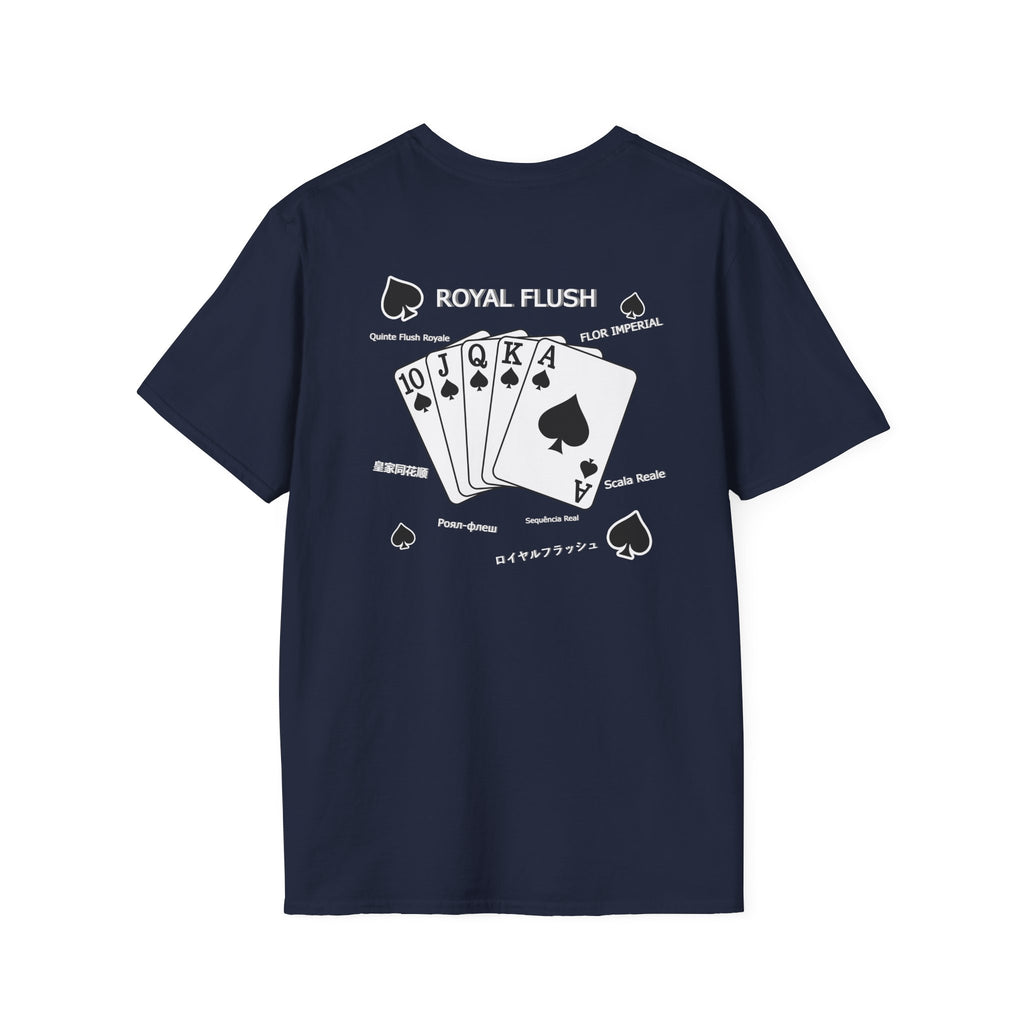 Royal Flush Poker T-Shirt - Card Hand Diagram Tee