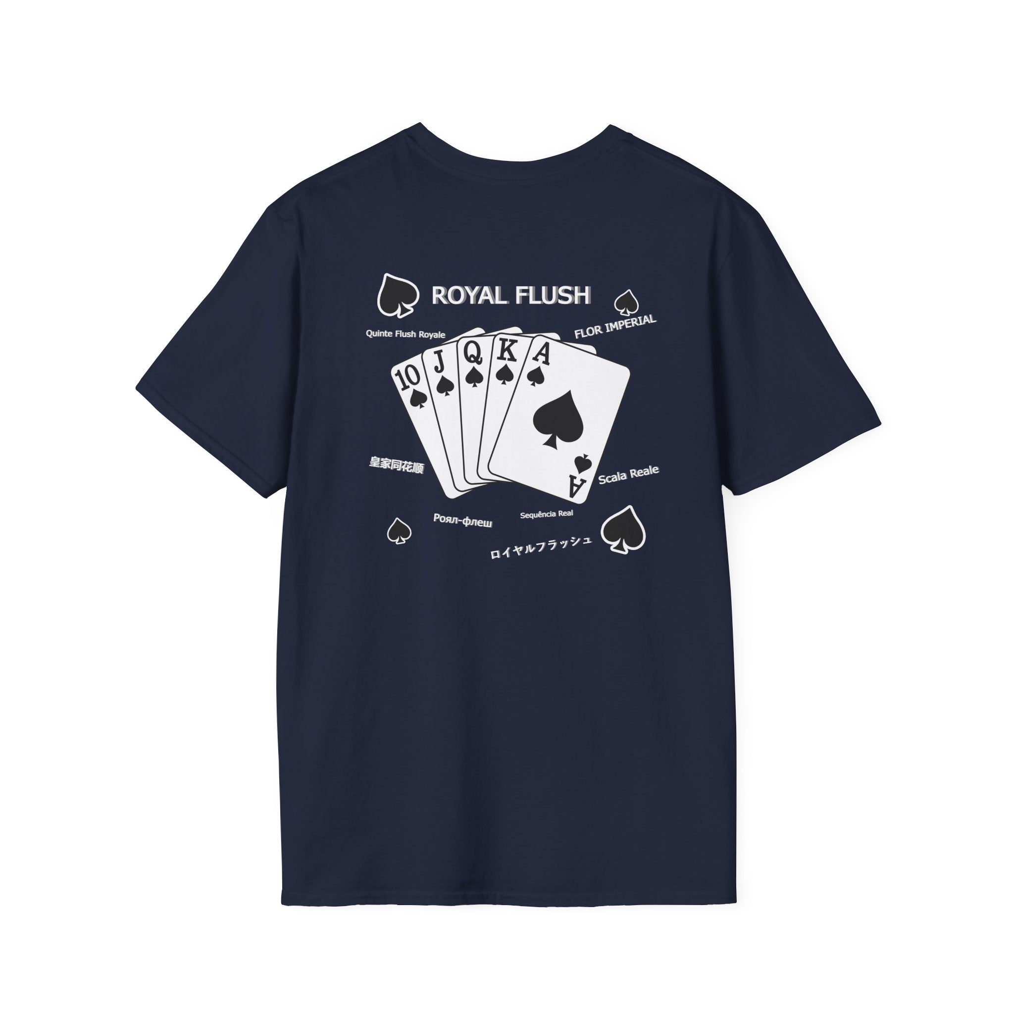 Royal Flush Poker T-Shirt - Card Hand Diagram Tee