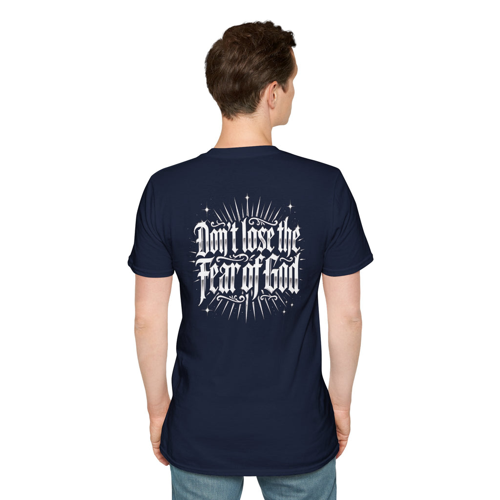 Christian T-Shirt - "Don't Lose the Fear of God" Cross Graphic Tee